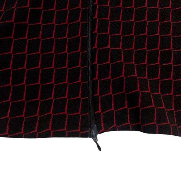 Casual Corner Patterned Black Red Long Sleeve Tailored Top Jacket Medium Vintage - Picture 5 of 11